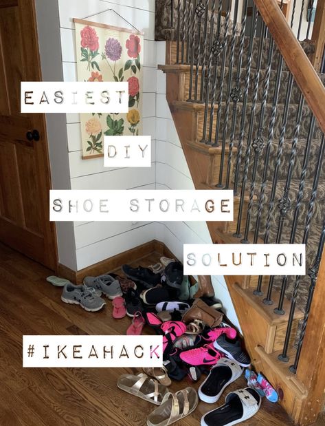 Front Door Shoe Storage, Garage Shoe Storage, Kids Shoe Storage, Shoe Storage Small, Ikea Shoe Cabinet, Ikea Shoe, Shoe Organizer Entryway, Diy Shoe Storage, Diy Shoe Rack