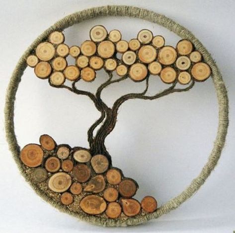 Wood Slice Projects, Tre Kunst, Wood Slice Art, Wood Slice Crafts, Hemma Diy, Deco Nature, Wooden Slices, Driftwood Crafts, Creation Deco