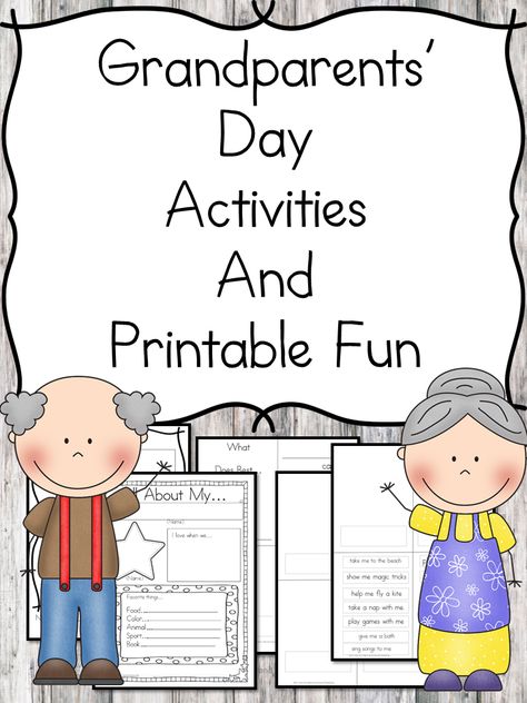 Grandparents Day Activities- Fun Grandparents Day Activities to help celebrate with Grandma/Grandpa or Grandfriend....great for preschool or Kindergarten! Grandparents Day Preschool, Grandparents Day Poem, Grandparents Day Activities, Grandparents Activities, Grandparents Day Cards, National Grandparents Day, Grandparents Day Crafts, Happy Grandparents Day, Grandparents Day Gifts