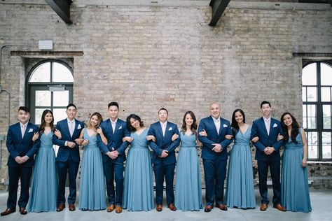 Modern Minimalist Wedding Ideas – Kennedy Blue Slate Blue Bridesmaid Dresses, Wedding Suits Men Blue, Wedding Bridesmaids Dresses Blue, Blush Bridesmaids, Blush Bridesmaid Dresses, Mismatched Bridesmaid Dresses, Wedding Blue, Wedding Colors Blue, Bridal Parties