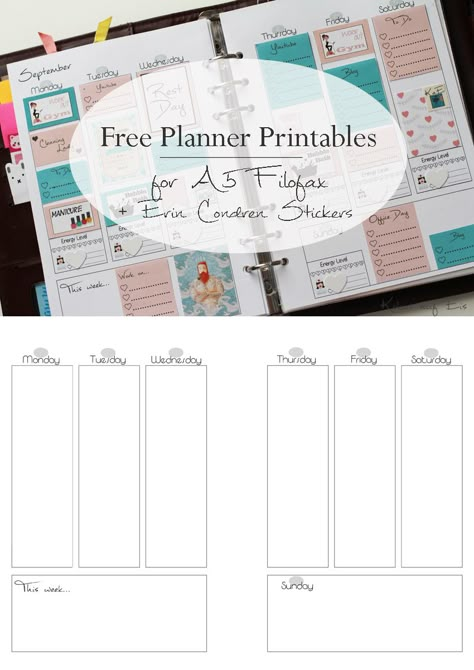 Filofax A5 Printables Free, Filofax Printables, Free Planner Inserts, Free Planner Printables, Erin Condren Stickers, Types Of Planners, Free Planner Stickers, A5 Printables, Filofax A5