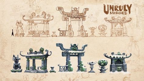 Unruly Heroes, Architecture Research, The Monkey King, Asian Inspiration, Action Adventure Game, Magic Design, Journey To The West, Adventure Game, Design Studios