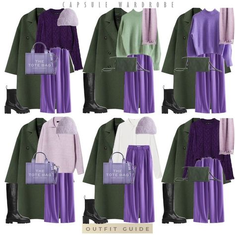 Hello, beauties! This casual capsule is made in an unusual combination of green and purple colors! Write in the comments which color you like best!
Click on my post and start shopping!
Follow me for more looks! Green And Purple Outfit, Purple Color Combinations, Oversized Wool Coat, Purple Outfits, Capsule Outfits, Wardrobe Outfits, Wool Coat, Green And Purple, Color Combos