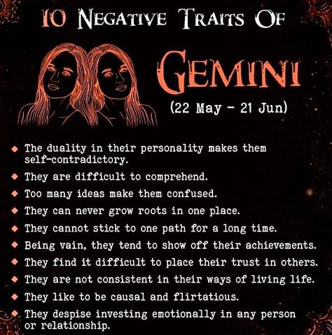 Gemini Zodiac Quotes, Gemini Star Sign, Gemini Traits, Aquarius Life, Gemini Quotes, Gemini Life, Astrology Gemini, Positive Attitude Quotes, Negative Traits