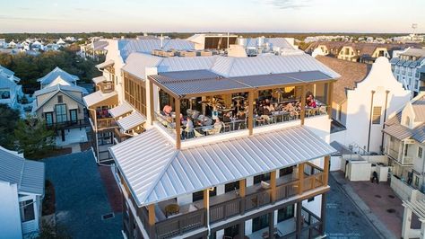 Pescado Seafood Grill & Rooftop Bar - 30A 30a Restaurants, Seafood Grill, Rosemary Beach Florida, 30a Florida, Seagrove Beach, Red Bar, Grilled Seafood, Fish House, Waterfront Restaurant