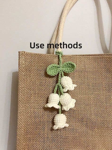 1pc Women Crochet Floral Charm Fashion Keychain For Key DecorationI discovered amazing products on SHEIN.com, come check them out! Marque-pages Au Crochet, Teacher Accessories, Key Decorations, Plant Bags, Crochet Bookmark Pattern, Back To School Gifts For Teachers, Crochet Mignon, Crochet Bookmarks, Crochet Flower Tutorial