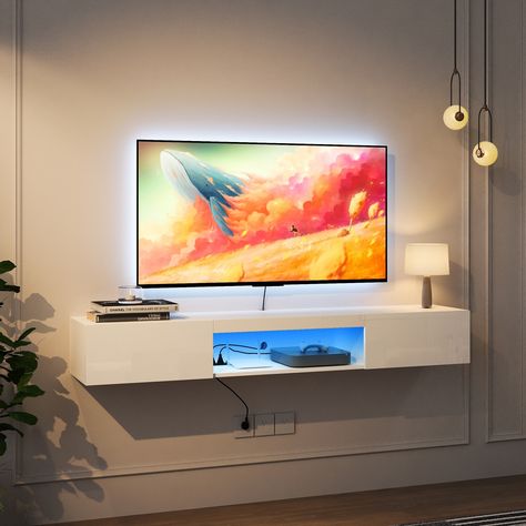 Credenza Tv Stand, Tv Stand Wall, Floating Tv Cabinet, 65 Tv Stand, Wall Mounted Media Console, Wall Mount Tv Stand, Media Console Table, Led Tv Stand, Floating Tv Stand