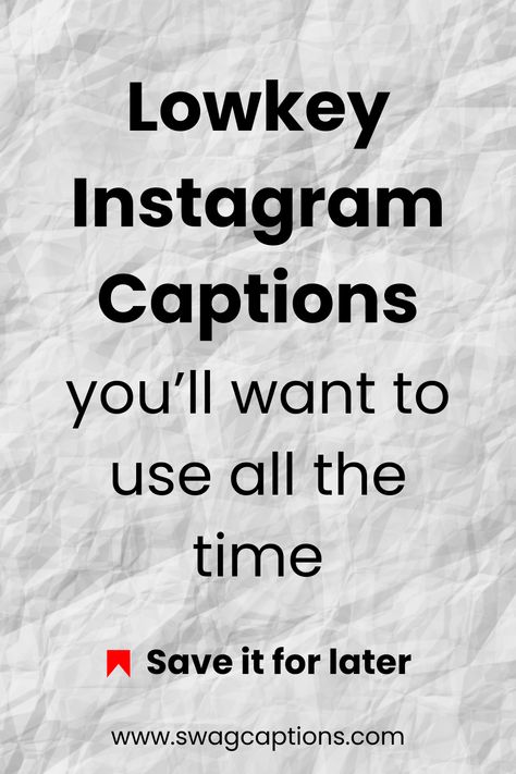 Looking for Instagram captions that are cool and understated? This collection of 150+ lowkey caption ideas will give your posts an effortlessly chic vibe. From short and simple to slightly witty one-liners, these captions strike the perfect balance of being clever without trying too hard. Keep your Instagram aesthetic on point with these trendy yet toned-down caption options you'll want to use again and again. Witty Captions For Instagram Posts, Clever Quotes For Instagram, Great Instagram Captions, Quote For Caption, One Liners Captions For Instagram, Instagram Work Captions, Aesthetic Two Word Captions, Trendy Insta Captions, Keeping Options Open Quotes