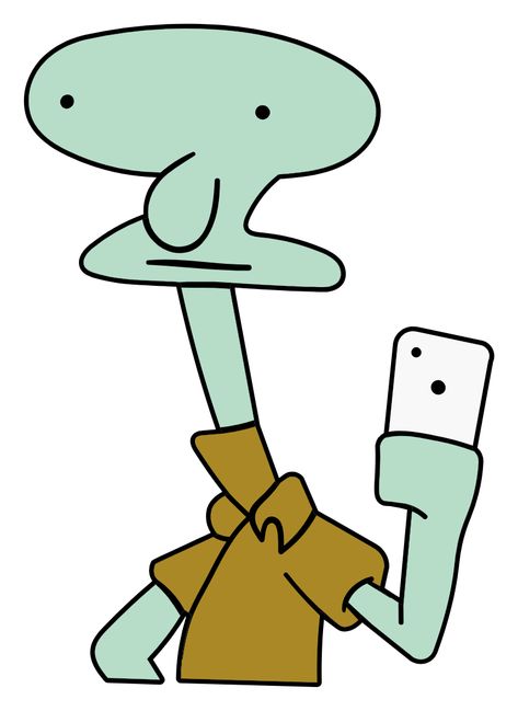 Poorly Drawn Widward Sticker. Widward is a poorly hand-drawn Squidward from the animated series SpongeBob.. #squidward #SpongeBob #Widward Spongebob Squidward, Hand Drawn