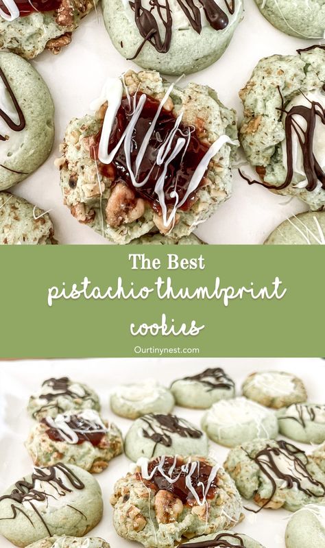 Pistachio Thumbprint Cookies Recipe, Pistachio Thumbprint Cookies, Indulgent Recipes, Homemade Irish Cream, Christmas Cookie Swap, Boozy Chocolate, Yummy Christmas Treats, Yummy Cheesecake, Pistachio Cookies