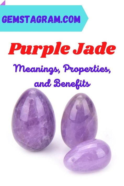 Purple Jade is considered the stone of happiness and merriment. #PurpleJade #crystals #crystalhealing #gemstone #gem #luxury Purple Jade Meaning, Lavender Jade Meaning, Jade Benefits, Jade Properties, Purple Meaning, Feng Shui Guide, Magical Objects, Jade Meaning, Purple Candy