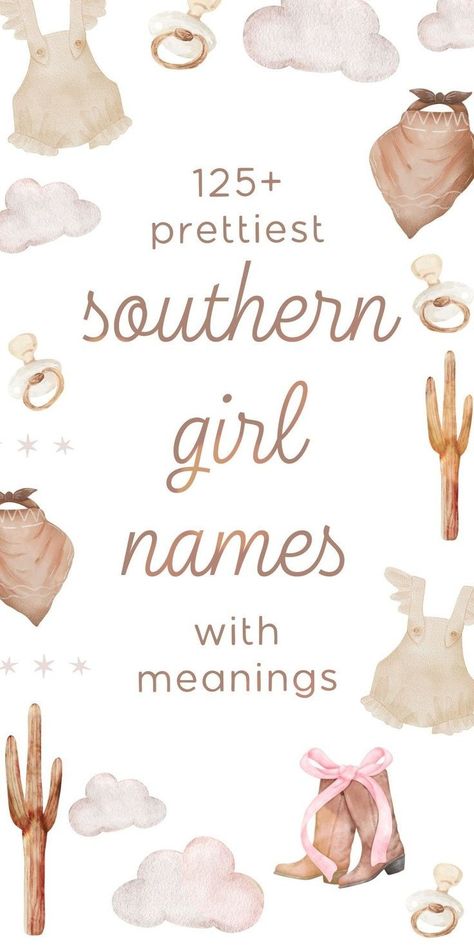 Wanna know the country baby girl names we are seriously crushing on for 2024? This Southern baby names list are the baby girl names that you don't hear every day - whether you love cute baby names, unique baby names, or majorly uncommon baby names, this full list of country baby names with meanings will give you tons of name inspiration for that sweet little one of yours! Cute Baby Names Unique, Country Baby Girl Names, Southern Baby Girl Names, Nature Girl Names, Twin Girl Names, Southern Girl Names, Country Girl Names, Biblical Girl Names