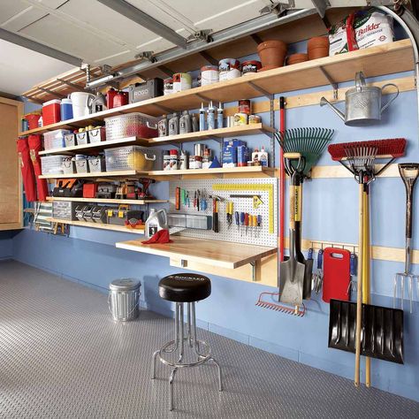 Organizing a garage isn't a one-size-fits-all project, so we've compiled some of our best garage storage ideas. Check out these tips to find ways to make your garage more organized and better to use. Casa Garage, Garage Wall Storage, Garage Organization Tips, Koti Diy, Garage Update, Overhead Garage Storage, Garage Storage Ideas, Clean Garage, Garage Storage Shelves