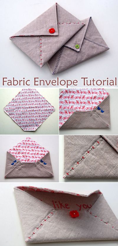 Gift Card Envelope Diy, Diy Envelope Tutorial, Make An Envelope, Envelope Tutorial, Envelope Gift, Fabric Envelope, Gift Card Envelope, Fabric Cards, Diy Envelope