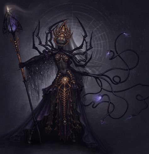 Drow Priestess of Lolth Unseelie Court, Hq Wallpaper, Half Drow, Spider Queen, Cosplay Inspiration, Night Elf, Evil Villains, Gaming Stuff, Forgotten Realms