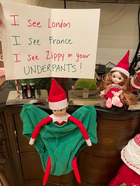 Elf on the shelf hiding in underpants Ideas To Hide Elf On The Shelf, Ideas To Bring Elf On The Shelf Back, Hide Elf On The Shelf, Hiding Spots For Elf On The Shelf, Bedroom Elf On The Shelf Ideas, Christmas Elf Hiding Ideas, Fun Places To Hide Your Elf On The Shelf, Good Hiding Spots For Elf On The Shelf, Elf In Kids Bedroom