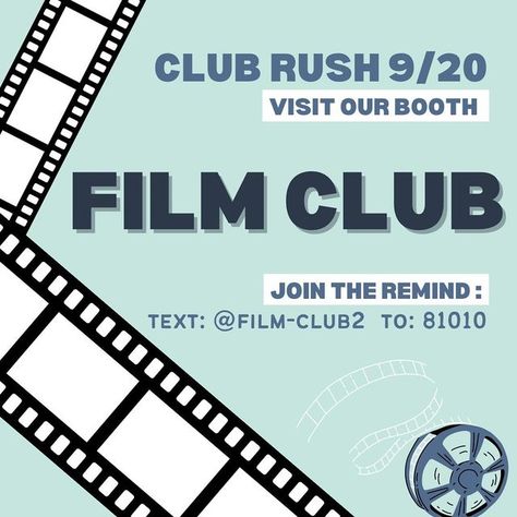 Join Club Poster Ideas, Rush Poster, Film Club, Club Poster, Drama Club, Event Poster Design, Poster Ideas, Album Design, Event Poster