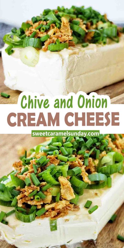 Chive And Onion Cream Cheese, Recipes Using Cream Cheese, Cream Cheese Spread Recipes, Homemade Condiments, Cream Cheese Dips, Cream Cheese Spreads, Cream Cheese Recipes, Pinterest Recipes, Yummy Appetizers