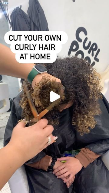 Aleisbel Sheppard on Instagram: "Here is an easy Safeway to cut curly hair at home. #CurlPop 

#curlpopcut #diycurlcut #curlcut #curlpopculture #curls #cachos #rizospr #cutlyhairvideo #curleducation" Diy Haircut Curly Hair, How To Shape Curly Hair, Curly Hair Cuts At Home, How To Trim Curly Hair At Home, Shaping Curly Hair, Diy Curly Cut, Cado Cut Curly Hair, Diy Rezo Cut, Curly Hair Bob Naturally