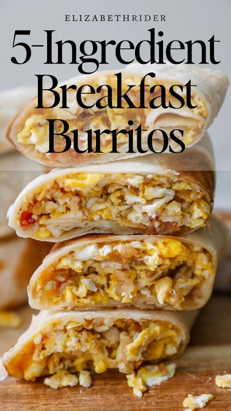 These easy, five-ingredient breakfast burritos are quick, easy, and totally customizable.Whether you’re getting yourself or your family out the door in the mornings or you need to feed a crowd, they’re one of my all-time favorite solutions for busy mornings.Once you learn the method, these will become a staple in your kitchen.Quick breakfast burrito | Vegetarian breakfast burrito | Healthy breakfast burritos Food Prep Breakfast Burritos, Breakfast Burritos For Dinner, One Pan Breakfast Burrito, Meatless Breakfast Burrito, Crock Pot Breakfast Burrito Filling, Easy Meal Prep Breakfast Burritos, Breakfast Burritos Bacon Egg And Cheese, Lunch Burritos Make Ahead, Dairy Free Breakfast Burritos