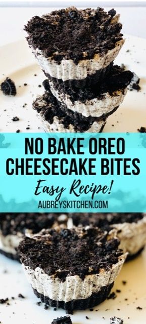 Sick Recipes, Cheesecake Bites No Bake, Oreo Dessert Easy, Baked Oreo Cheesecake Recipe, Oreo Cheesecake Recipe, Oreo Cheesecake Bites, Mini Oreo Cheesecake, Oreo Cheesecake Recipes, No Bake Oreo Cheesecake