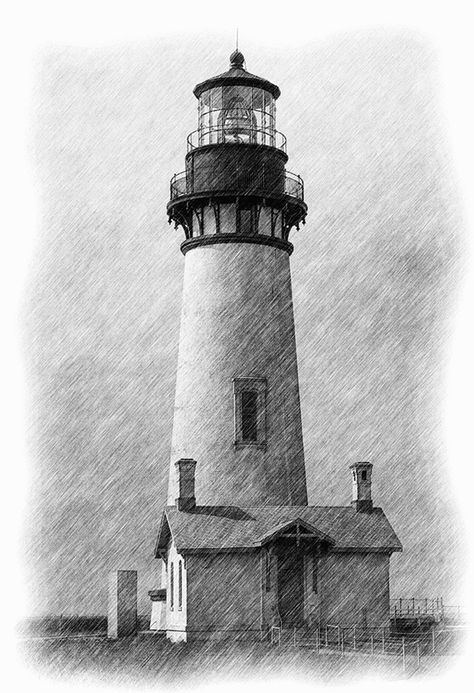 Lighthouses on Behance Pencil Shading Landscape, Lighthouse Drawing, Easy Pencil Drawings, Landscape Pencil Drawings, Lighthouse Painting, Lighthouse Pictures, Lighthouse Art, Landscape Sketch, Art Sketches Pencil