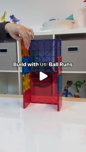 MAGNA-TILES® | Magnetic Tiles on Instagram: "Does your child want to build a ball run? Build with us! Here are two small ball runs they can create. You don’t need a ton of magnetic tiles either! We used just one MAGNA-TILES Classic 32-Piece Set for each of these ball runs. Save this post and try it out at home with your MAGNA-TILES collection! #MAGNATILES #ballrun #magnetictiles #openendedplay #kidstoys" Magnetic Ball Run, Magnetic Tile Bridge, Picasso Tiles Marble Run, Magnetic Tiles Ball Run, Ball Run Magnetic Tiles, Magnatiles Ball Run, Picasso Tiles Building Ideas, Magnatile Builds, Magna Tiles Ideas For Kids