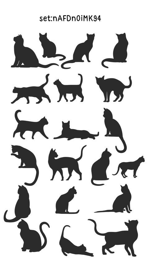 Cat Packaging, Lazer Engraver, Cat Typography, Silhouette Chat, Artist Cake, Cat Outline, Gothic Elements, Keyword Elements Canva, Cat Comics