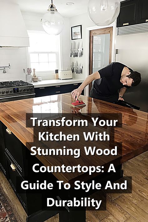 Discover how to elevate your kitchen's aesthetic with stunning wood countertops. Our comprehensive guide explores the beauty, style, and durability of wood surfaces, offering tips on choosing the perfect type for your space. From rustic charm to modern elegance, wood countertops can transform your kitchen into a warm and inviting area. Learn about maintenance, design ideas, and the benefits of incorporating wood into your home today. Unique Countertop Ideas, Wood Countertops Kitchen, Wood Countertops, Stunning Kitchens, Rustic Bathroom, Wide Plank, Wood Surface, Beauty Style, Modern Elegance