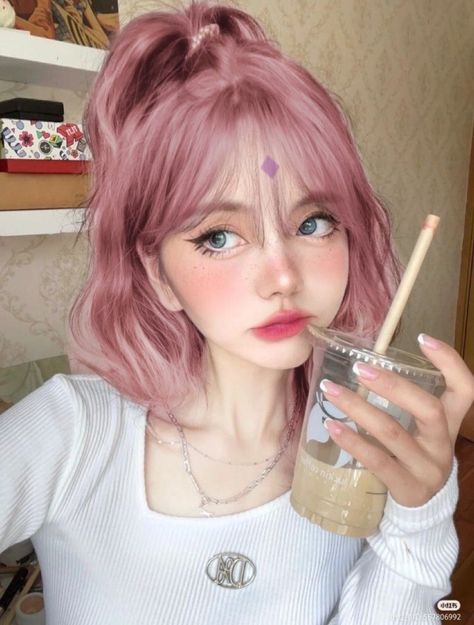 Cosmic Makeup, Cosplay Sakura, Cute Bubble Tea, Sakura Haruno Cosplay, Pink Hair Anime, Sakura Cosplay, Sakura Art, Cosplay Naruto, Kostum Cosplay