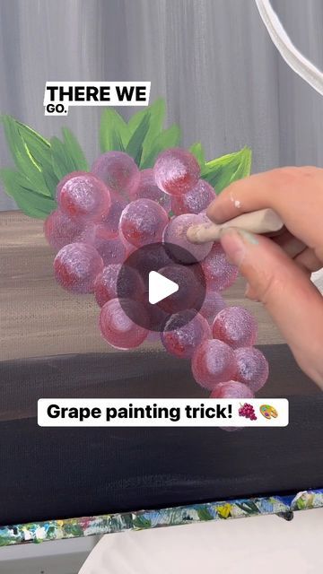 Emily Seilhamer on Instagram: "[clip] How to paint grapes! 🎨#tipsandtricks #paintingtips #beginner #easypainting #howto" Grape Painting Easy, Painting Fruit Easy, Grapes Watercolor Painting, Grapes Pictures, Canvas Fruit Painting, Painting Ideas Fruit, Fruit Painting Easy, Painting Grapes, Grapes Painting