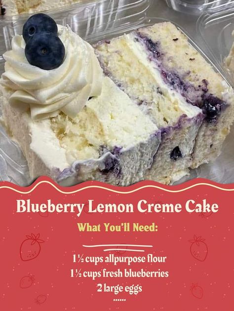 Family Recipes Blueberry Italian Cream Cake, Blueberry Lemon Creme Cake, Lemon Creme Cake, Lemon Lasagna, Creme Cake, Lemon Creme, Lemon Blueberry Cake, Lidia Bastianich, Italian Cream Cakes