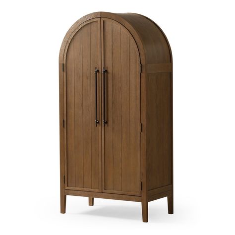 Wood Pantry Cabinet, Wood China Cabinet, Arched Cabinet, Cabinet With Storage, Wood Storage Cabinets, Wooden Cabinet, Timeless Furniture, Pantry Cabinet, Wooden Cabinets