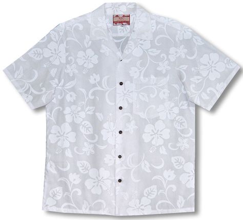 100% Cotton, RJC Brand,  Best Quality Made in Hawaii. At this time the Men's Classic Hibiscus White Shirt by Robert J. Clancey is the Number One selling white shirt we offer. Classic Hibiscus - White Men's Shirt created in White on White.  MauiShirts search box stock number:  106-QK Hibiscus Wedding, White Hawaiian Shirt, Hawaiian Men, Wedding Shirt, Hawaiian Wedding, Wedding Shirts, Wedding White, Shirt Maker, Wedding Inspirations