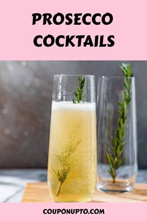 Prosecco Cocktails Persecco Drinks, Prosecco Mojito, Prosecco Cocktails Easy, Prosecco Drinks, Cider Mimosas, Gin And Prosecco, French Cocktails, Famous Drinks, Italian Cocktails