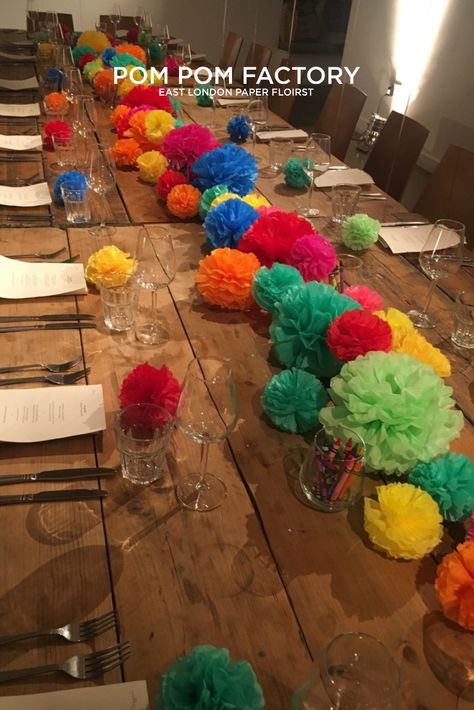 Tissue Paper Pom Poms Centerpiece Table Decorations, Pom Pom Table Decor, Pom Pom Party Decorations, Pompom Table Decorations, Paper Pom Pom Garland, Paper Centerpieces Table Decorations, Pom Pom Table Decorations, Tissue Pom Pom Centerpieces, Pom Pom Table Runner