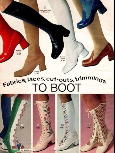 60s Shoes Women, 1960s Boots, Feminine Fits, Decades Party, 1970s Shoes, 60s Shoes, 70s Boots, 70s Shoes, 60s 70s Fashion