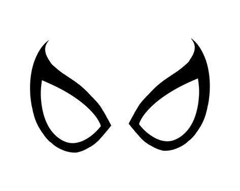 Spiderman Logo Symbols, Spiderman Logo Drawing, Spiderman Eyes Template, Spiderman Template, Spiderman Emblem, Spiderman Tattoo Design, Spiderman Eyes, Spider Man Eyes, Spiderman Clipart