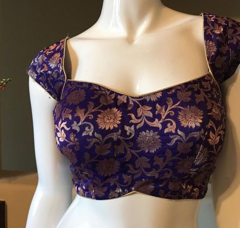 Purple brocade blouse | Blouse design models, Trendy blouse designs, Elegant blouse designs Brocade Blouse Designs, Sleeveless Blouse Designs, Latest Model Blouse Designs, Backless Blouse Designs, New Saree Blouse Designs, Brocade Blouse, Traditional Blouse Designs, Fashionable Saree Blouse Designs, Blouse Back Neck Designs