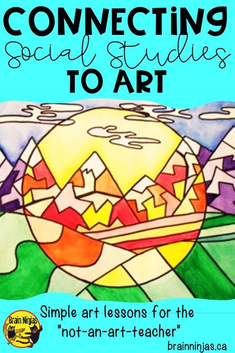 Use art to connect students to their social studies lessons. Find out some of the ways you can integrate art and social studies with these great tips and get a free lesson to try! #artlessons #socialstudieslessons Integrate Art, Ancient Greece History, Social Studies Games, Greece History, Social Studies Projects, Social Studies Lesson Plans, Social Studies Notebook, Social Studies Unit, American History Lessons