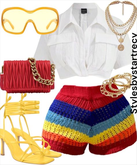 This is soooo freaking cute!! #Fashion 😍🔥 Beach Brunch Outfit, Festival Outfits Black Women, Summer Savage, Sunglasses Emoji, Wanna Recreate, Shein Summer, Vacation Outfits Women, Sparkle Outfit, Birthday Outfit For Women