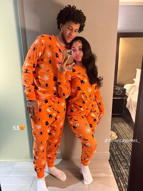 Halloween Pajamas Matching, Couple Matching Halloween Pajamas, Matching Halloween Pajamas Black Couples, Matching Green Outfits Couples, Matching Fall Pajamas For Couples, Date Night Outfit Matching Couple, Halloween Matching Pjs Couples, Halloween Costumes Couples Onesies, Spooky Night With Boyfriend