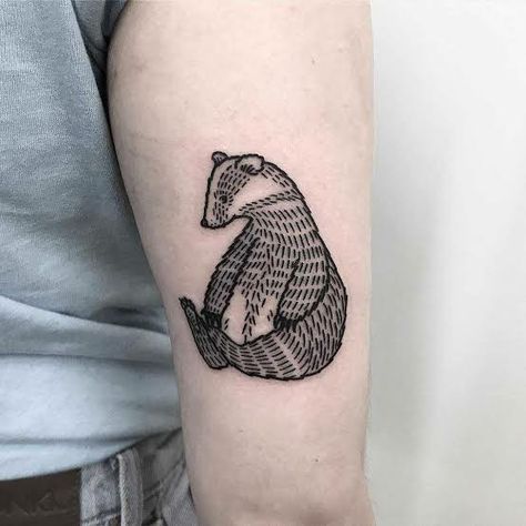 Badger tattoo. Honey badger. Simplistic. Simple. Honey Badger Tattoo, Badger Tattoo, Related Tattoos, Cage Tattoos, Belly Tattoos, Ribcage Tattoo, Sketch Tattoo Design, Sketch Tattoo, Honey Badger