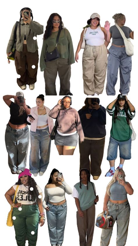 Y2k Curvy, Chubby Girl Fashion, Outfits For Chubby Girls, Chubby Girl Outfits, Curvy Casual Outfits, Capsule Wardrobe Casual, Plus Zise, Plus Size Baddie Outfits, Chubby Fashion