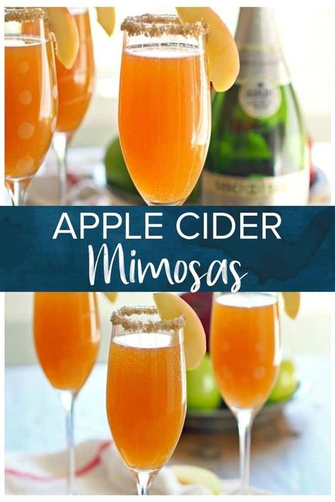 Low Abv Cocktails, Fall Mimosa Recipe, Fall Drinks Alcohol, Best Mimosa Recipe, Apple Cider Mimosa Recipe, Oktoberfest Recipes, Beer Cocktail Recipes, Cider Mimosas, Dream Wedding Ideas