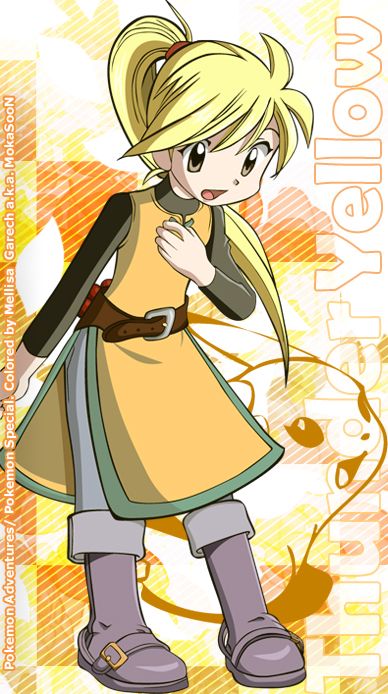 Thunder Yellow Pokespe Yellow, Pokémon Adventures, Yellow Pokemon, Yellow Trainers, Gary Oak, Pokemon Adventures Manga, Pokemon Manga, City Vector, Pokemon Cosplay