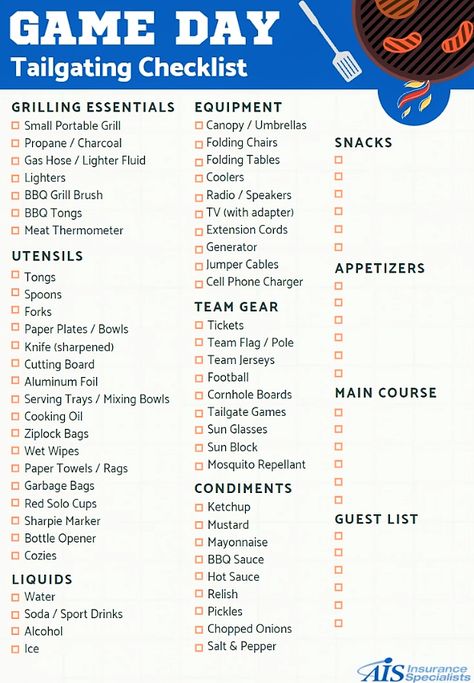 Whether you are new to tailgating or a seasoned pro, having a checklist will ensure you've got everything you need to have a great time! #Checklist #Tailgating #Tailgate #FootballSeason #Football How To Tailgate Football, Tailgate Checklist Football, Tailgate Must Haves Football Season, Tailgate Packing List, Tailgate Supply List, Tailgating Checklist, Tailgate Setup, Tailgate Checklist, Tailgating Hacks