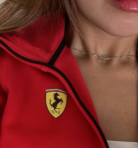 Ferrari Girl Aesthetic, Ferrari Girl, Ferrari F1, Charles Leclerc, Red Aesthetic, Aesthetic Girl, Formula 1, Ferrari, Writing