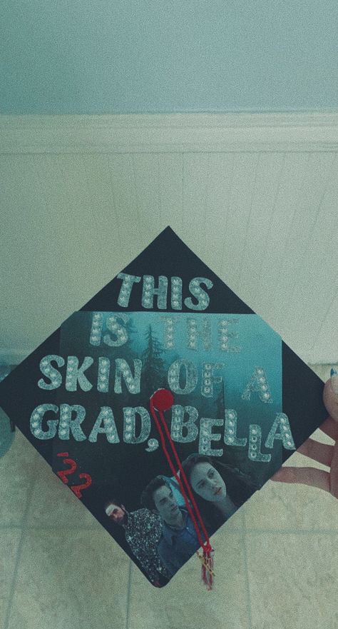 Twilight Graduation Cap Ideas, Pitbull Graduation Cap, Witchy Graduation Cap, Track Graduation Cap, Throne Of Glass Graduation Cap, Easy Grad Cap Designs, Breaking Bad Graduation Cap, Corpse Bride Graduation Cap, Graduation Cap Designs High School 2024