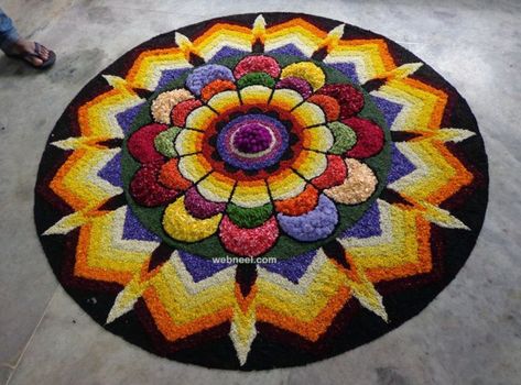 onam pookalam design Onam Pookalam Design Drawing, Onam Pookalam Design, Onam Pookalam, Pookalam Design, Indian Rangoli Designs, Onam Festival, Easy Rangoli Designs Videos, Rangoli Designs Photos, Easy Rangoli Designs Diwali